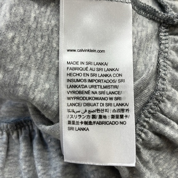 Calvin Klein Jeans NWT Gray Cold Stone Heather Peplum T-shirt Size Large - Picture 12 of 14